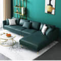 Luxury Sofa Set In Dark Green Colour - front_view