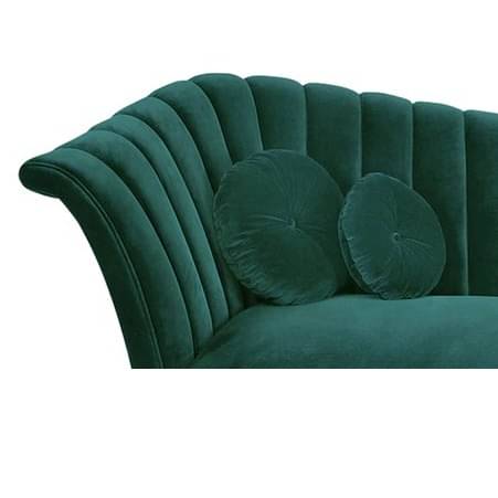 Damask Sofa In Dark Green Color