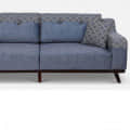 Ruwais Contemporary Sofa In Blue Colour - rear_view