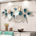 Golden & Green Enchanting Petal Metal Wall Art - rear_view