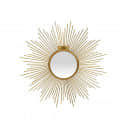 Iron Starburst Wall Mirror in Golden Colour - top_view