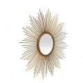 Iron Starburst Wall Mirror in Golden Colour - rear_view