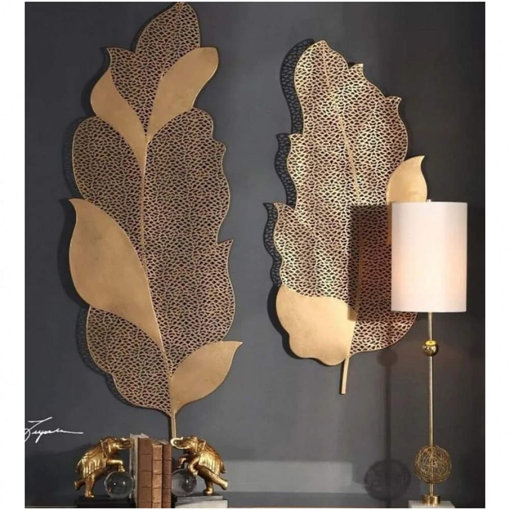 Iron Abstract Wall Art in Golden - photo