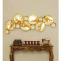 Wrought Iron Butterfly Wall Art With LED In Gold - rear_view