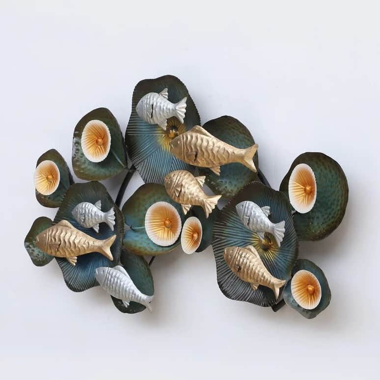 White Iron Fish Wall Art - right_view