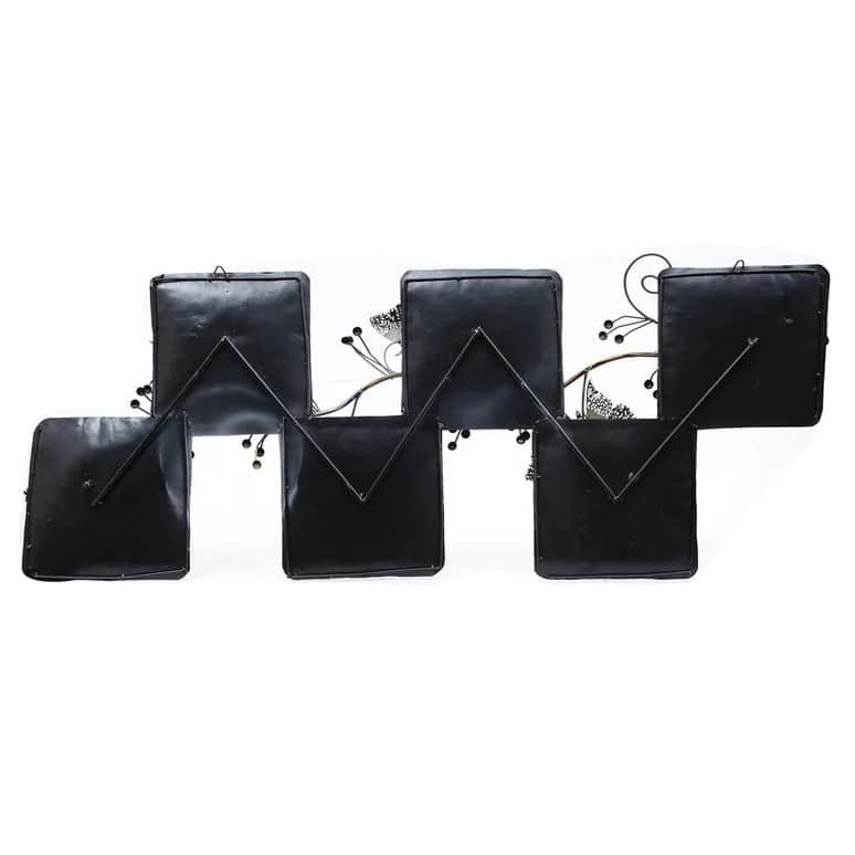 Wrought Iron Flying Butterfly In Box Wall Art With LED In Multicolor - rear_view