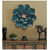 Iron Small Dahlia Green Gold Flower Wall Art - front_view