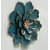 Iron Small Dahlia Green Gold Flower Wall Art - left_view