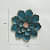 Iron Small Dahlia Green Gold Flower Wall Art - bottom_view