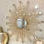 Sunburst Mirror In Golden Finish - top_view