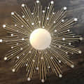 Round  Sunburst Mirror In Silver Finish - front_view