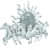 Iron 7 Running Horse Wall Art In White Colour - front_view