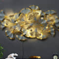 White Iron Jingo Leaf Metal Wall Art - photo