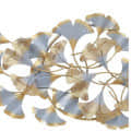 White Iron Jingo Leaf Metal Wall Art - top_view