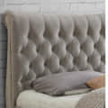 Copenhagen Velvet Sleigh Fabric Chesterfield Bed - front_view