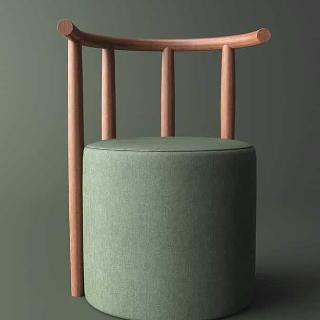 Ohio Modern Green Ottoman - photo