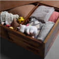Premium Sheesham Wood King Size Bed with Box Storage - left_view
