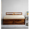 Premium Sheesham Wood King Size Bed with Box Storage - right_view