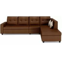 Eclairs L shape Leatherette 6 Seater Sofa with Storage