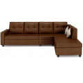 Eclairs L shape Leatherette 6 Seater Sofa with Storage - front_view