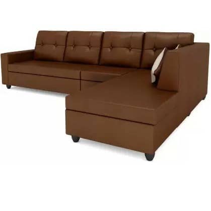 Eclairs L shape Leatherette 6 Seater Sofa with Storage
