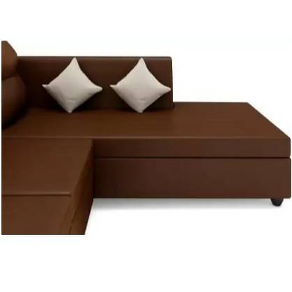 Eclairs L shape Leatherette 6 Seater Sofa with Storage