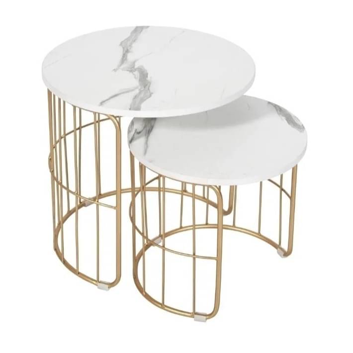 Golden Coffe Table Set of Two