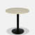 Syracuse Round Café Table In Wood - front_view