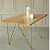 Apex Café Table In Natural Finish With Metal Legs - photo
