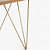 Apex Café Table In Natural Finish With Metal Legs - top_view