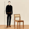 Cane Connection Georgia Set of 2 Solid Wood Café Chairs - top_view