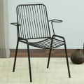 Thornley Metallic Café Chair In Black (Set Of 4) - photo