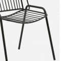 Thornley Metallic Café Chair In Black (Set Of 4) - rear_view