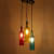 Brighton Multi Color Glass Bottle Hanging Light - 3LP - rear_view