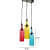 Brighton Multi Color Glass Bottle Hanging Light - 3LP - left_view