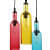 Brighton Multi Color Glass Bottle Hanging Light - 3LP - right_view