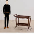 Dredson Solid Wood Bar Trolley - front_view