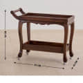 Dredson Solid Wood Bar Trolley - top_view
