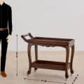 Dredson Solid Wood Bar Trolley - rear_view