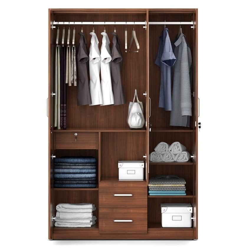 Raleigh Antique Wardrobe With Mirror - top_view