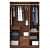 Raleigh Antique Wardrobe With Mirror - top_view
