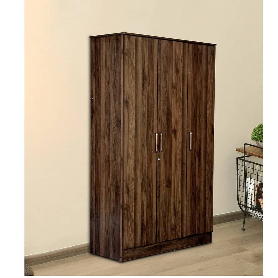 Sapporo 3 Door Wardrobe in Walnut Finish