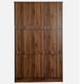 Sapporo 3 Door Wardrobe in Walnut Finish - front_view