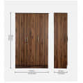 Sapporo 3 Door Wardrobe in Walnut Finish - left_view