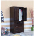 Sheesham Wood 2 Door Wardrobe In Warm Chestnut Finish - front_view
