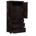 Sheesham Wood 2 Door Wardrobe In Warm Chestnut Finish - rear_view