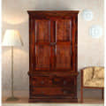 Sheesham Wood 2 Door Wardrobe In Honey Oak Finish - photo