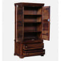 Sheesham Wood 2 Door Wardrobe In Provincial Teak Finish - rear_view