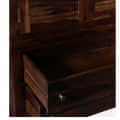 Sheesham Wood 2 Door Wardrobe In Provincial Teak Finish - left_view