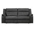 Luxurious Leather 2 Seater Recliner Sofa In Grey - front_view